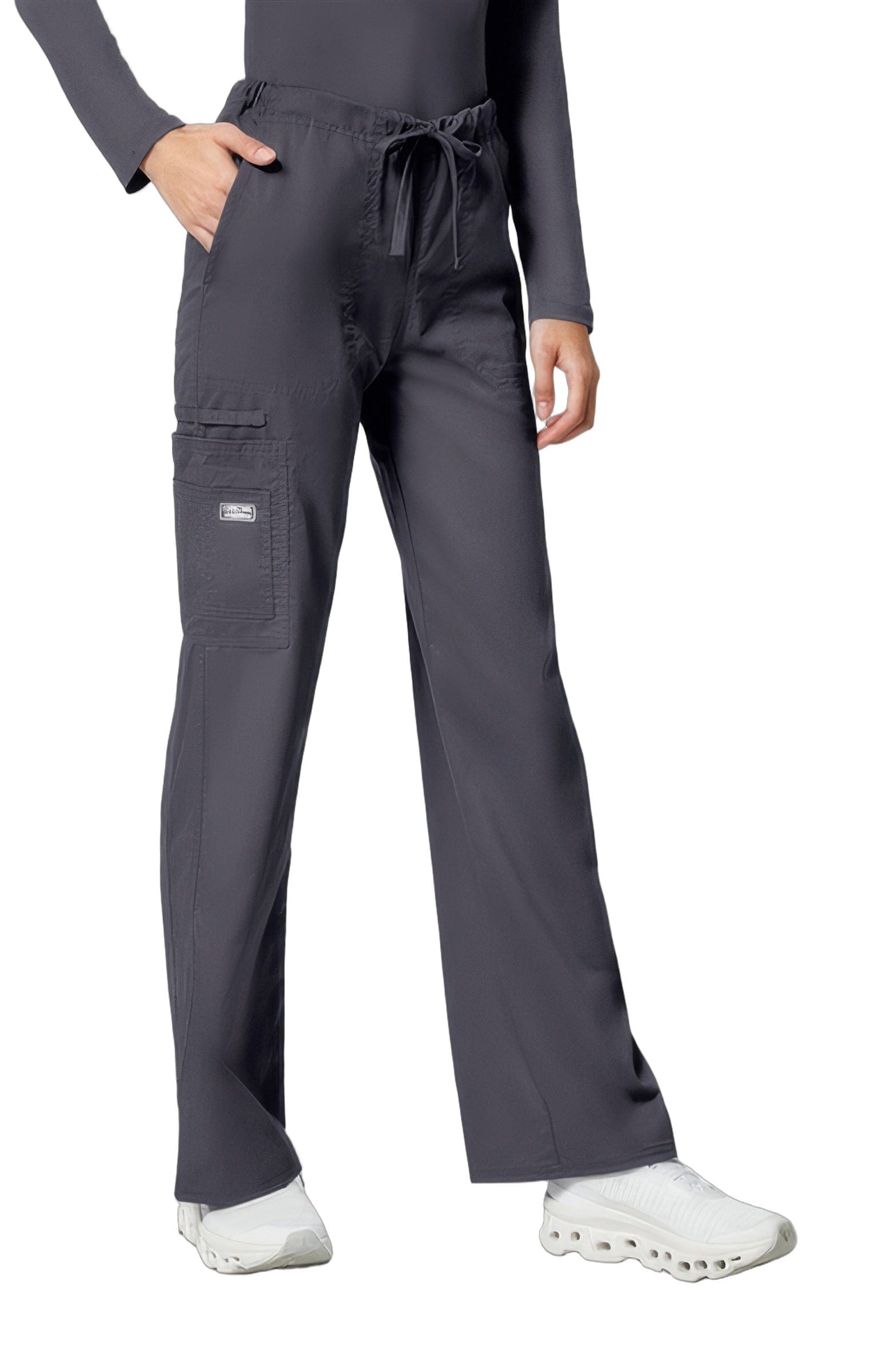 Cherokee Workwear Core Stretch 4043 Scrubs Pants Unisex Drawstring Cargo Pewter - PWTW