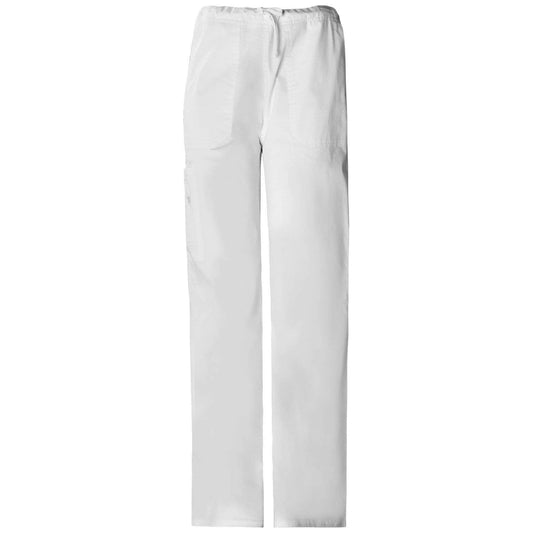 Cherokee Scrubs Pants Cherokee Workwear Core Stretch 4043 Scrubs Pants Unisex Drawstring Cargo White