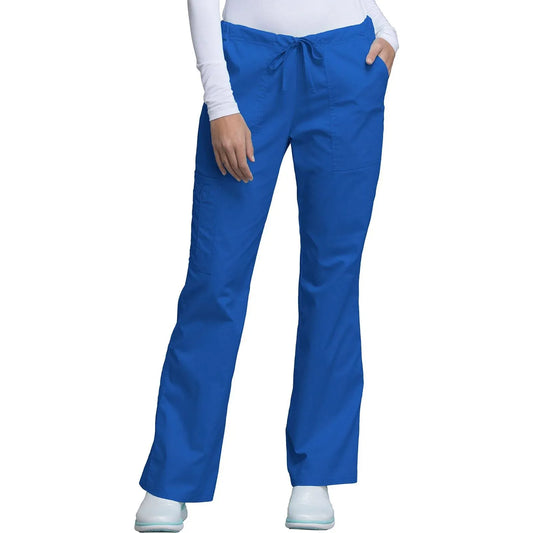 Cherokee Scrubs Pants 3XL / Regular Cherokee Workwear Core Stretch 4044 Scrubs Pants Womens Mid Rise Drawstring Cargo Royal