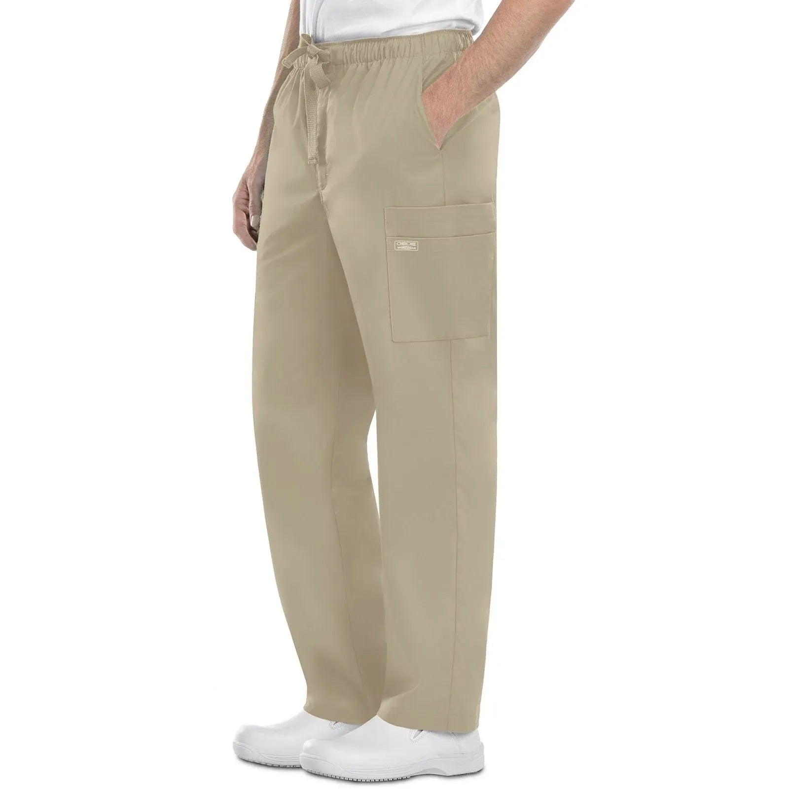 Cherokee Scrubs Pants XS Cherokee Workwear Core Stretch 4243 Scrubs Pants Men's Khaki