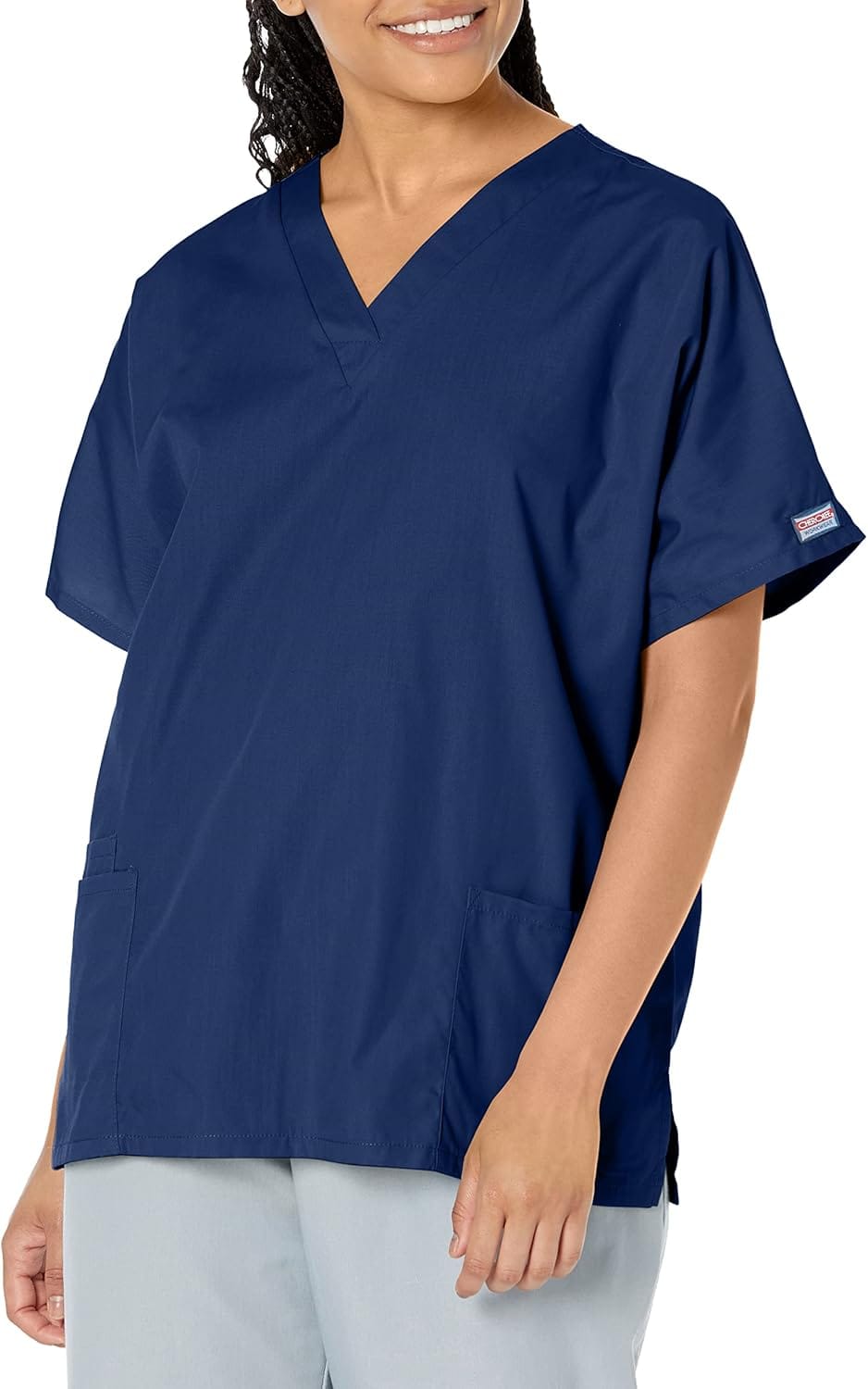 Cherokee Workwear Modern Classic Scrub Top Grape