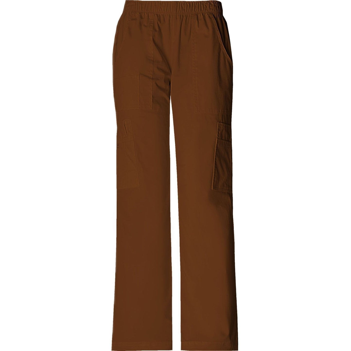 Cherokee Workwear Pant WW Core Stretch Mid Rise Pull-On Pant Cargo Pant Chocolate