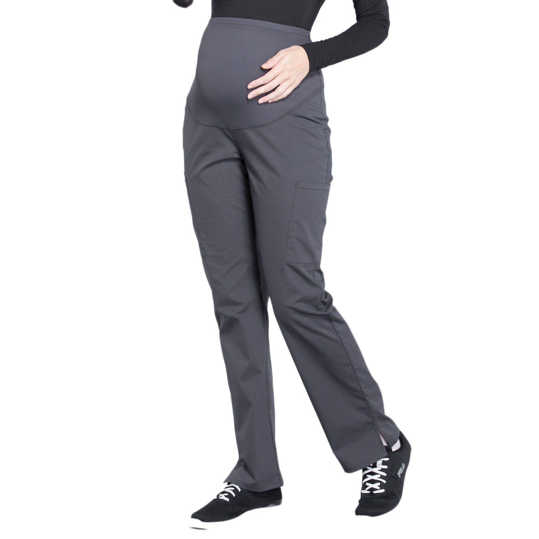 Cherokee Scrubs Pants 2XL / Short Leg Cherokee Workwear Professionals Maternity WW220 Scrubs Pant Women Grey