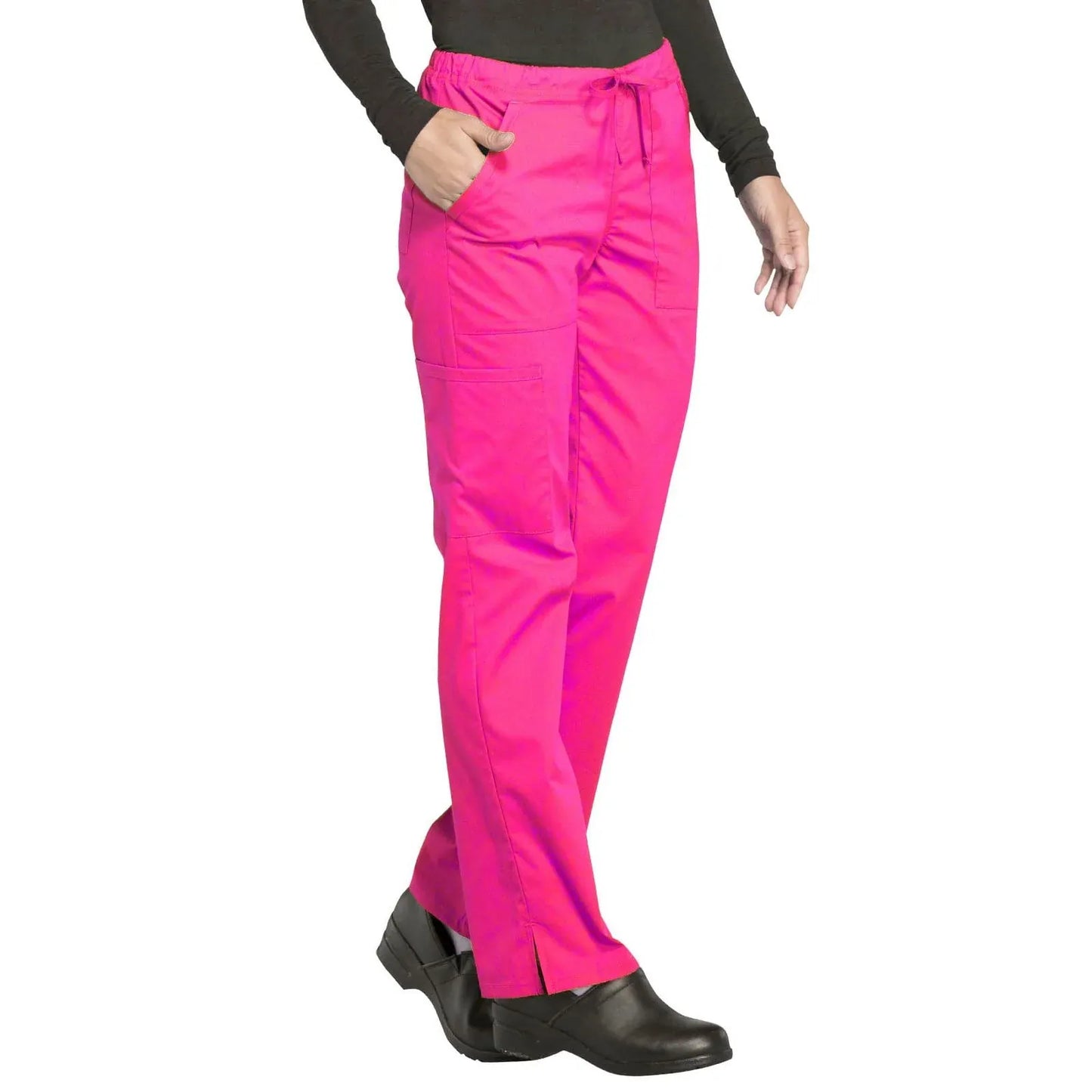 Cherokee Scrubs Pants Cherokee Workwear Professionals WW160 Scrubs Pants Womens Electric Pink