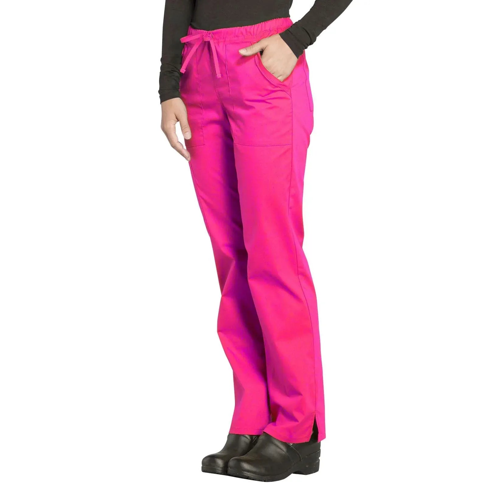 Cherokee Scrubs Pants Cherokee Workwear Professionals WW160 Scrubs Pants Womens Electric Pink