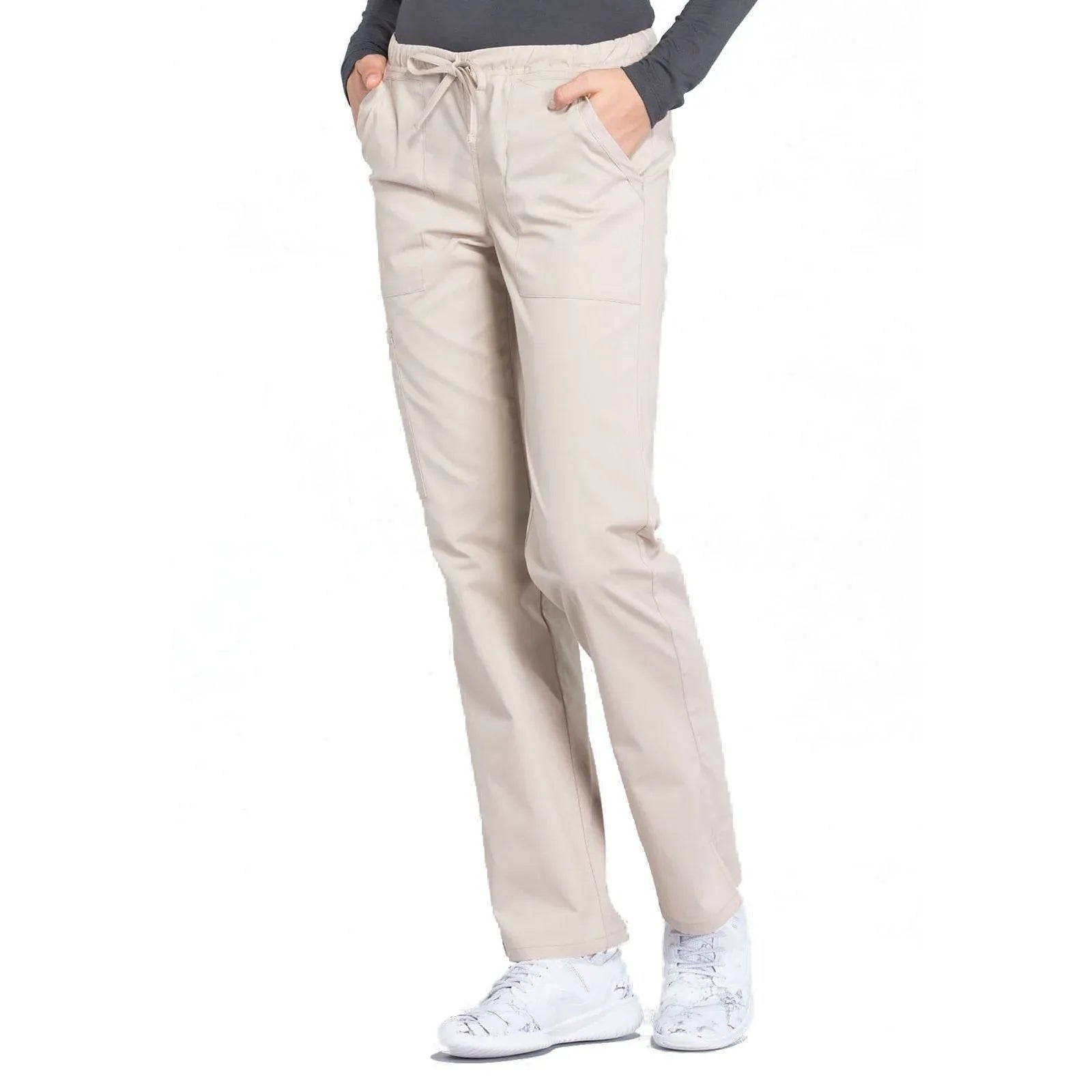 Cherokee Scrubs Pants XS / Regular Length Cherokee Workwear Professionals WW160 Scrubs Pants Womens Khaki