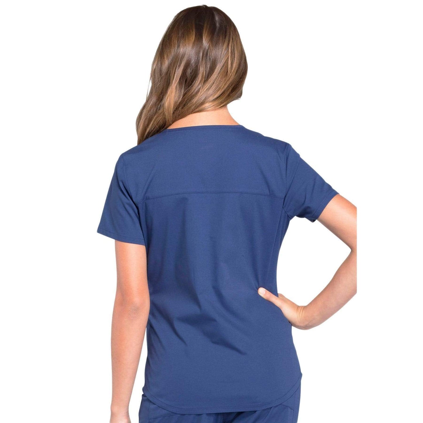Cherokee Scrubs Top Cherokee Workwear Professionals WW665 Scrubs Top Women's V-Neck Navy