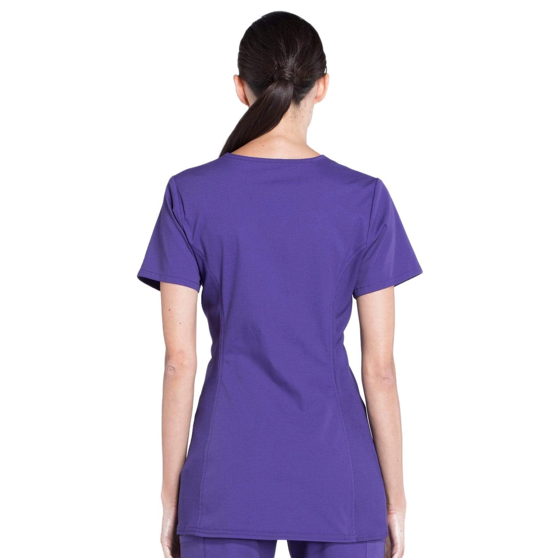 Cherokee Scrubs Top Cherokee Workwear Professionals WW685 Scrubs Top Maternity Mock Wrap Grape