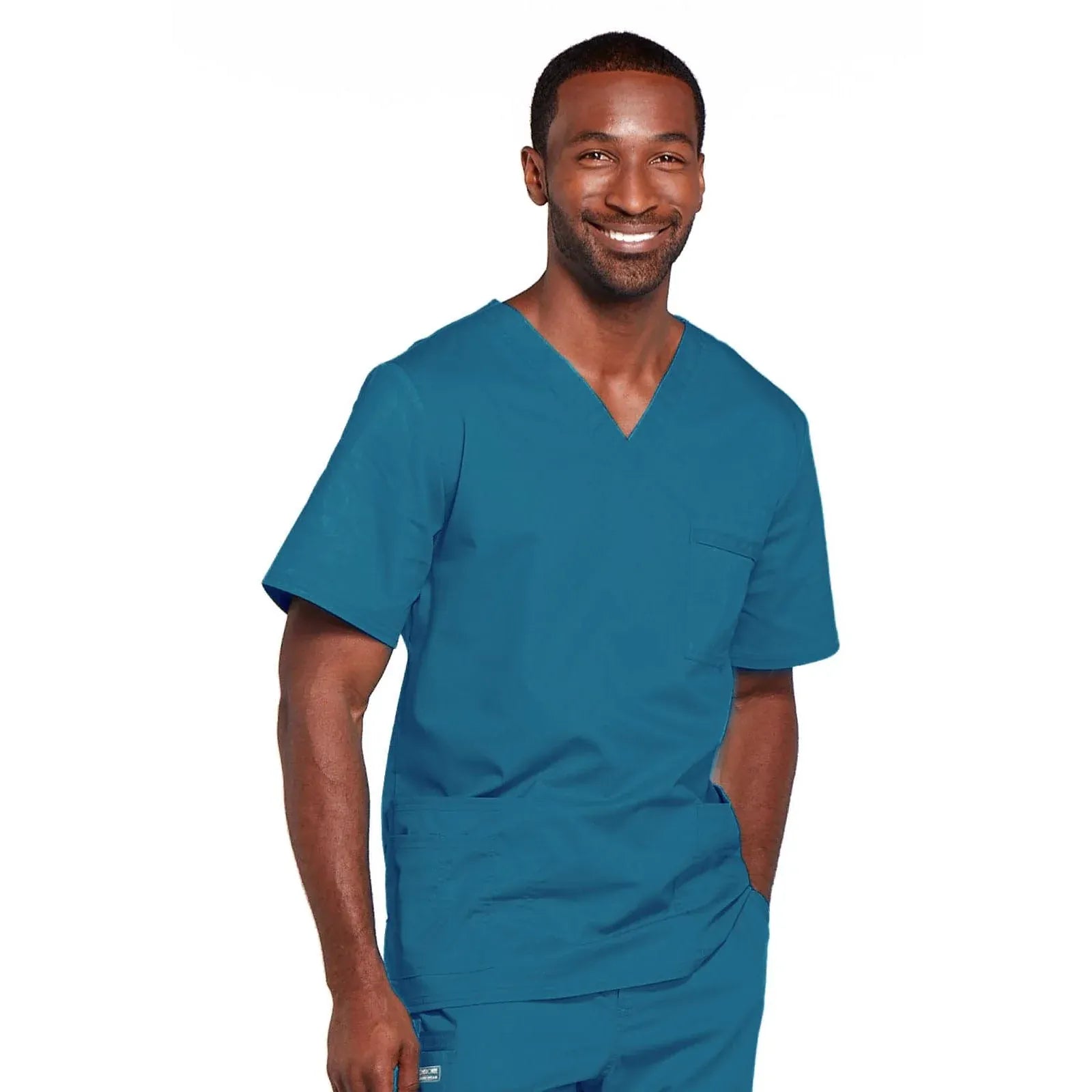 Cherokee Top Cherokee Workwear Top WW Core Stretch Unisex Unisex V-Neck Top Caribbean Blue
