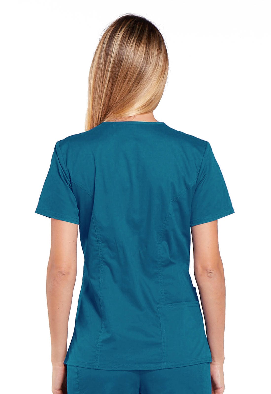 Cherokee Top Cherokee Workwear Top WW Core Stretch V-Neck Top Caribbean Blue