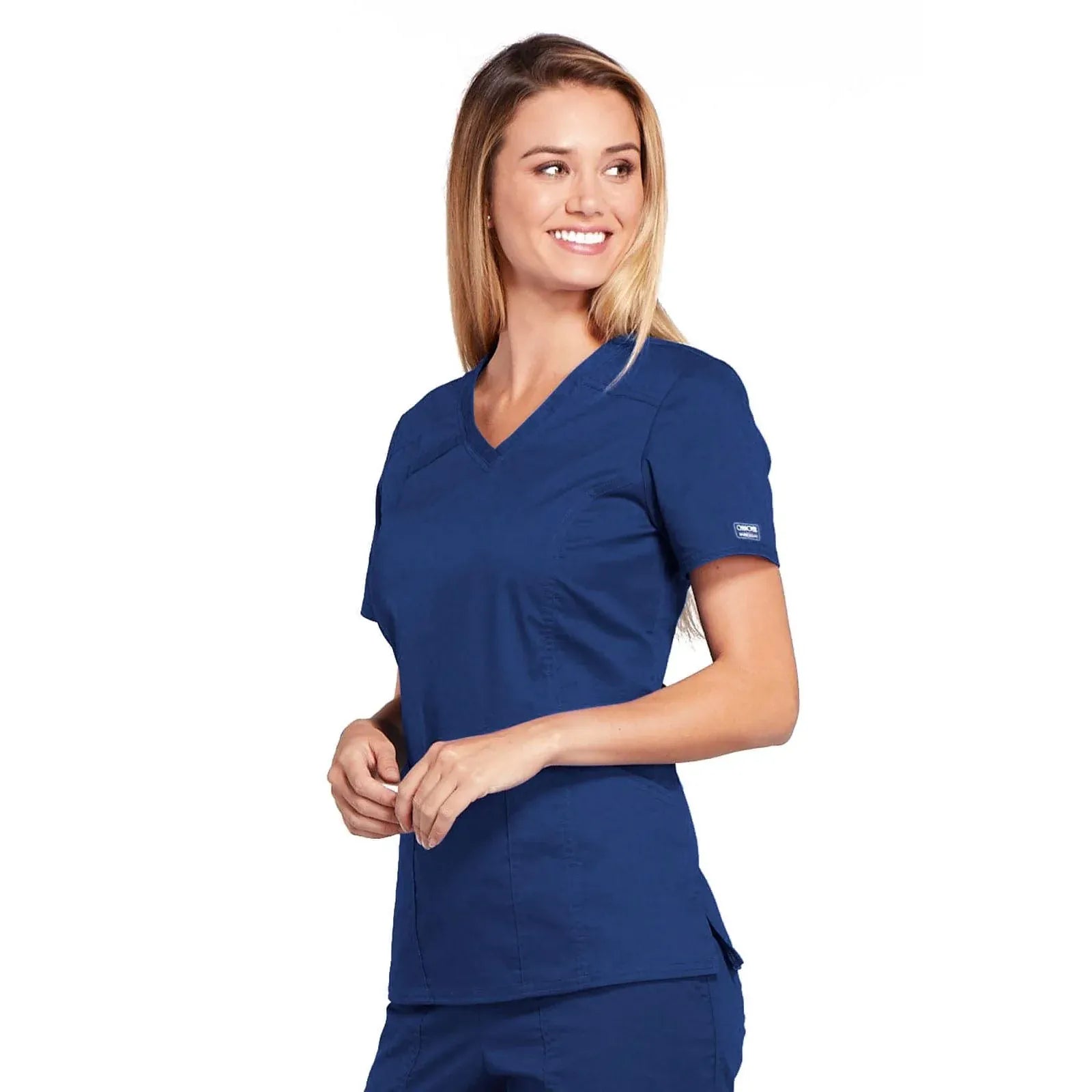 Cherokee Top Cherokee Workwear Top WW Core Stretch V-Neck Top Navy