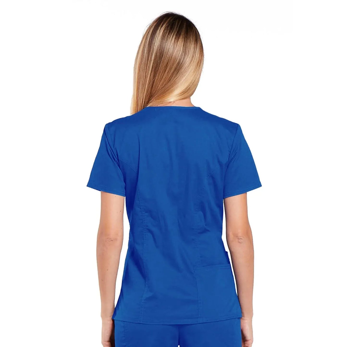 Cherokee Top Cherokee Workwear Top WW Core Stretch V-Neck Top Royal Blue