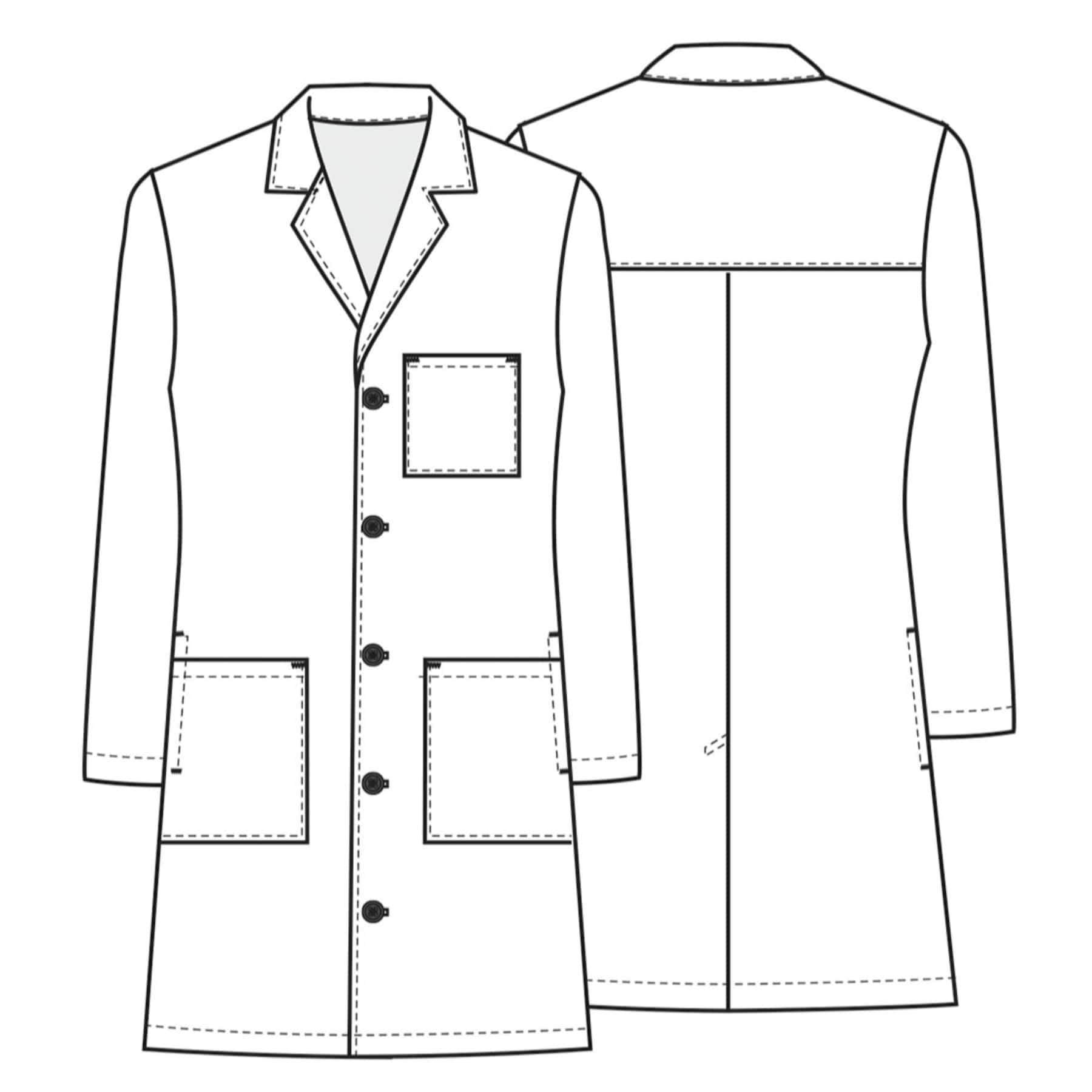 Cherokee Lab Coats Cherokee WW Core Stretch 4403 Lab Coat Unisex 38" White
