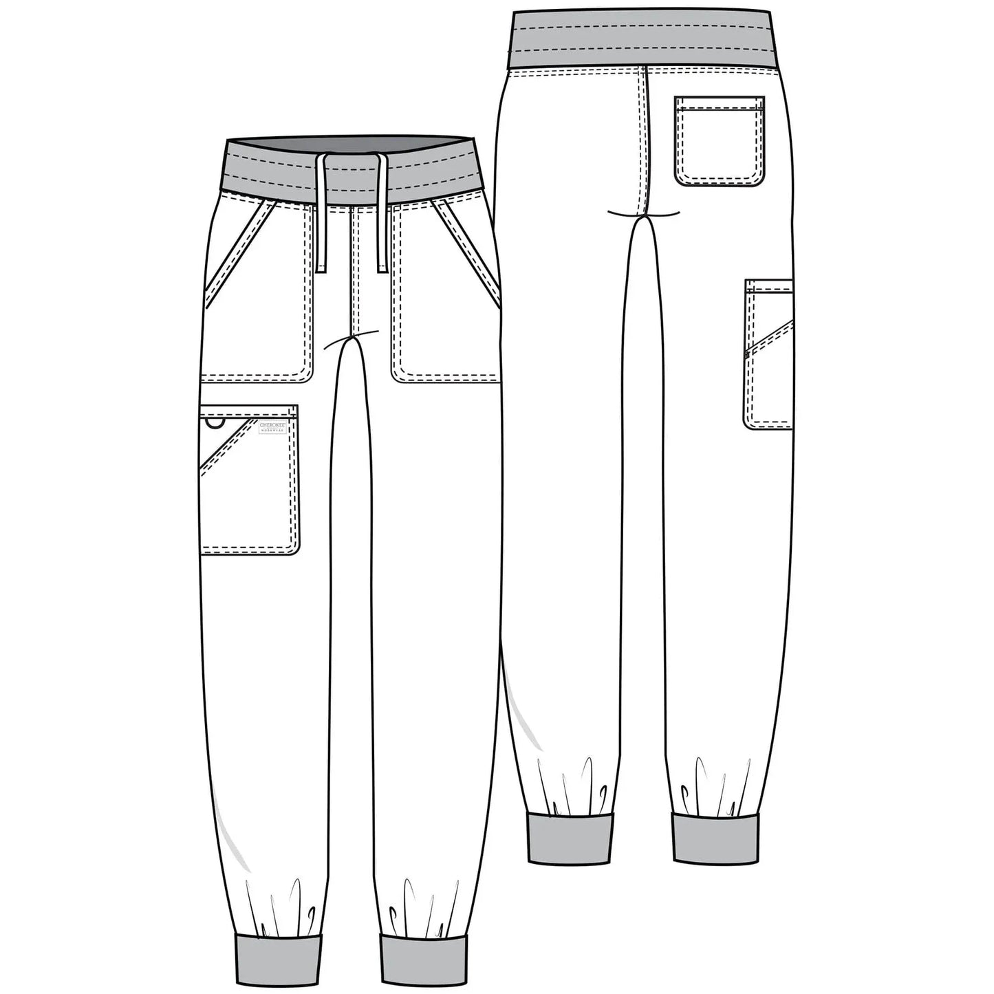 Cherokee WW115 Revolution Jogger Scrubs Pant Black