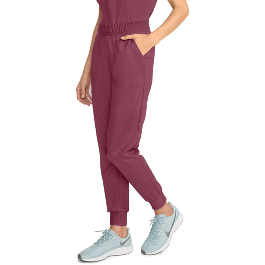 Cherokee WW115 Revolution Jogger Scrubs Pant Wine