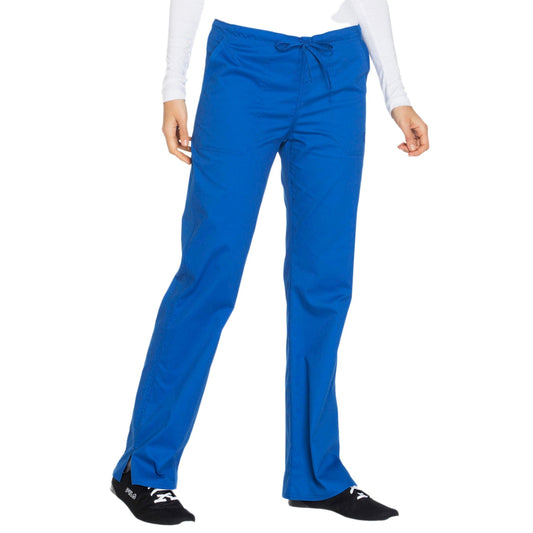 Cherokee Scrubs Pants L / Regular Cherokee WW130 Mid Rise Straight Leg Drawstring Pant Royal