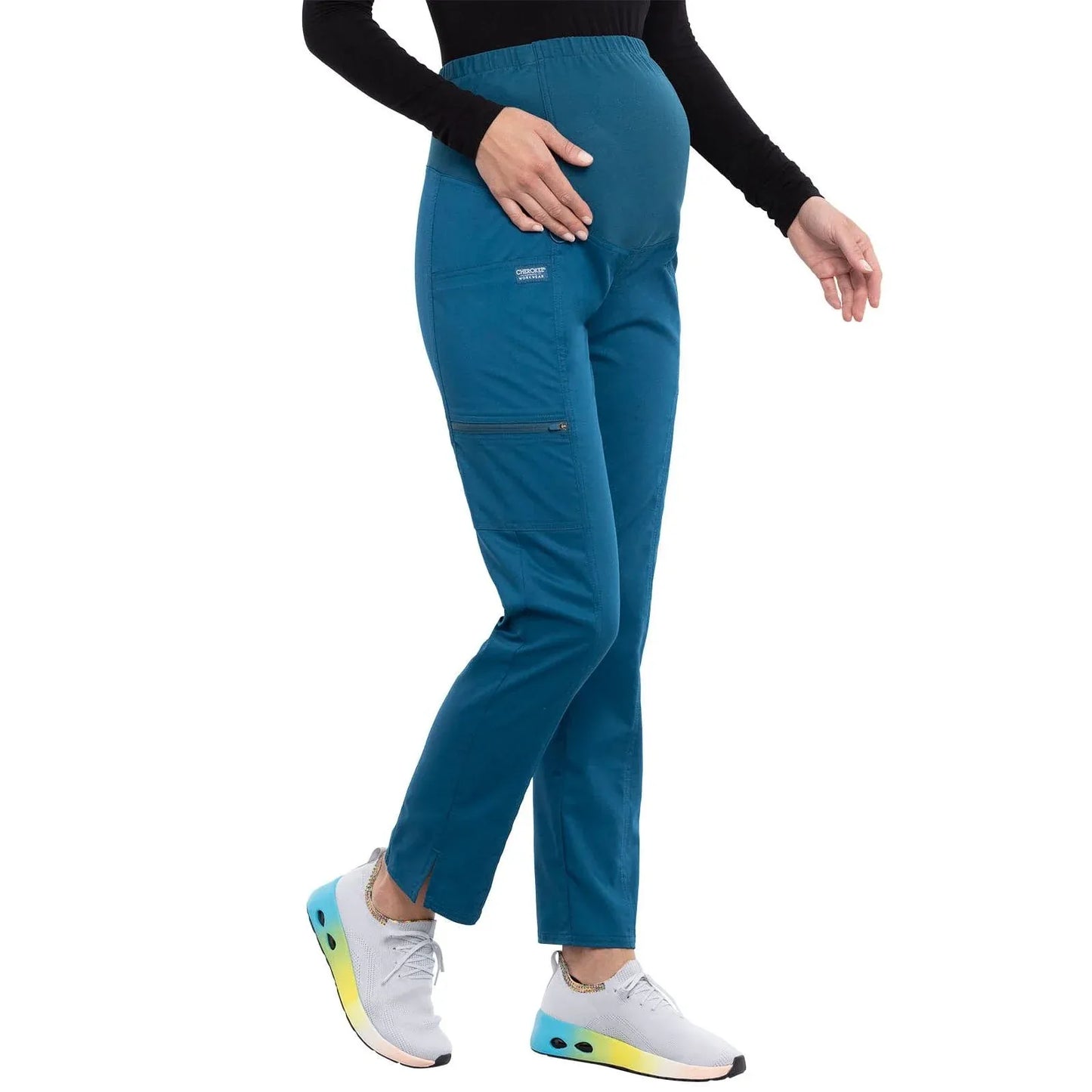 Cherokee XXS Cherokee WW155 Caribbean Blue Revolution Maternity Pant