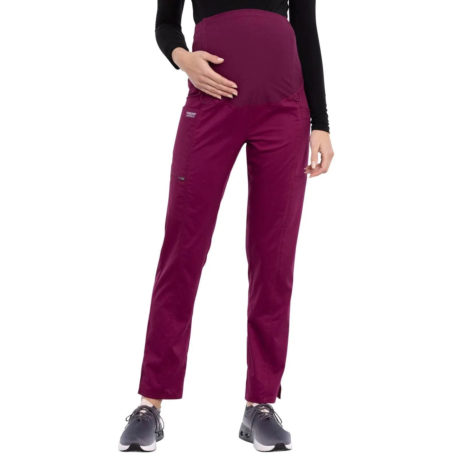 Cherokee Cherokee WW155 Wine XL Revolution Maternity Straight Leg Pant