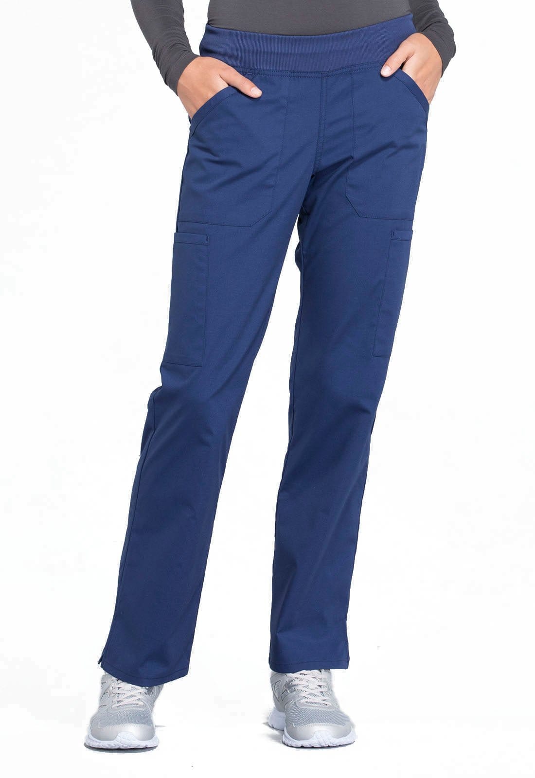 Cherokee WW170 Scrub Pants Women Mid Rise Cargo Grape 31" Inseam 1