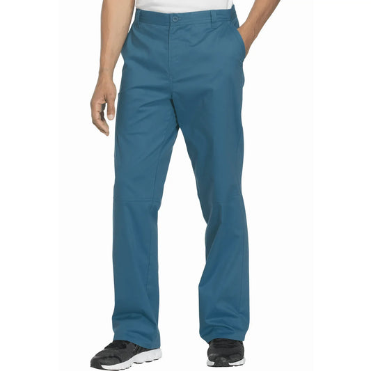 Cherokee Scrubs Pants XS / Short leg Cherokee WW200 Caribbean Blue Core Stretch Mens Fly Front Pant