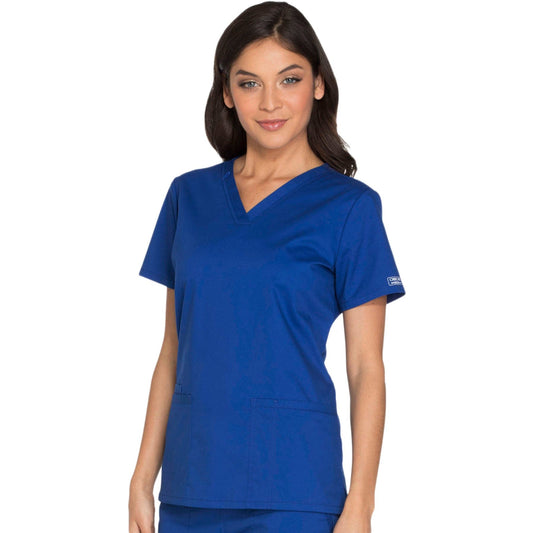 Cherokee Scrub Tops XS Cherokee WW630 Galaxy Blue - Core Stretch V-Neck Top