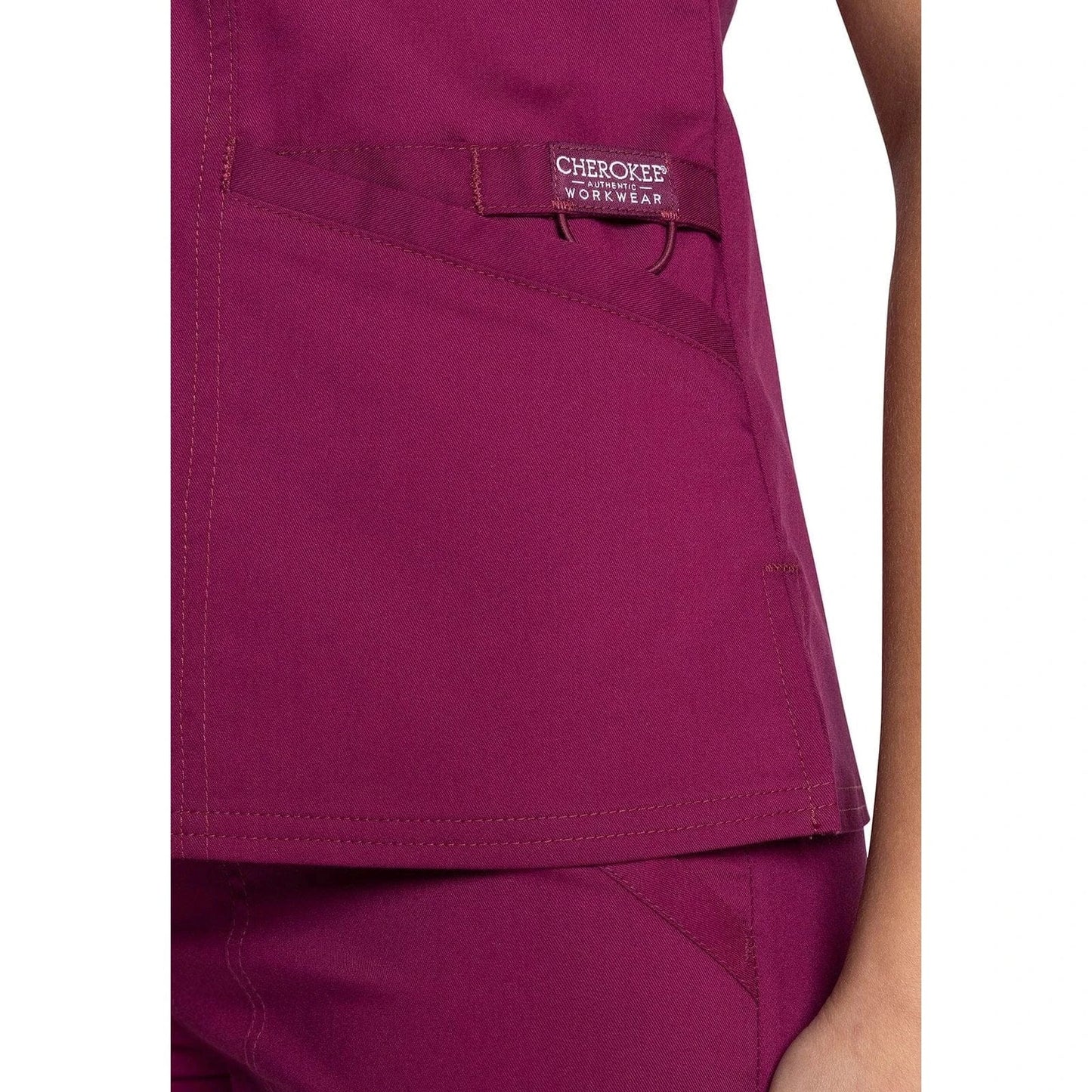 Cherokee Scrubs Top Cherokee WW710 Wine - Revolution V-Neck Scrub Top