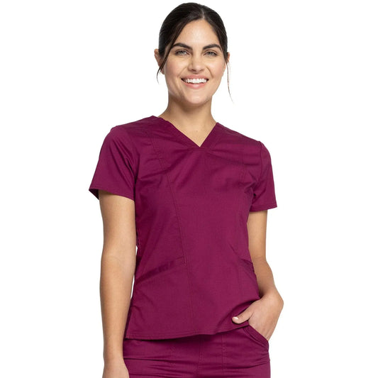 Cherokee Scrubs Top 3XL Cherokee WW710 Wine - Revolution V-Neck Scrub Top