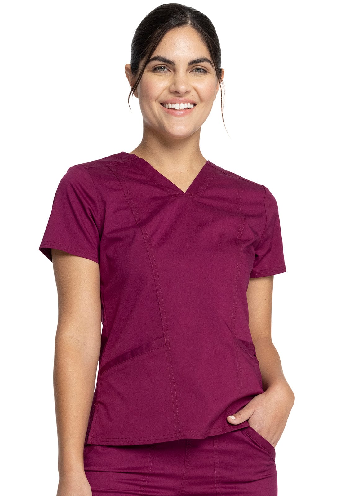 Cherokee Scrubs Top 3XL Cherokee WW710 Wine - Revolution V-Neck Scrub Top