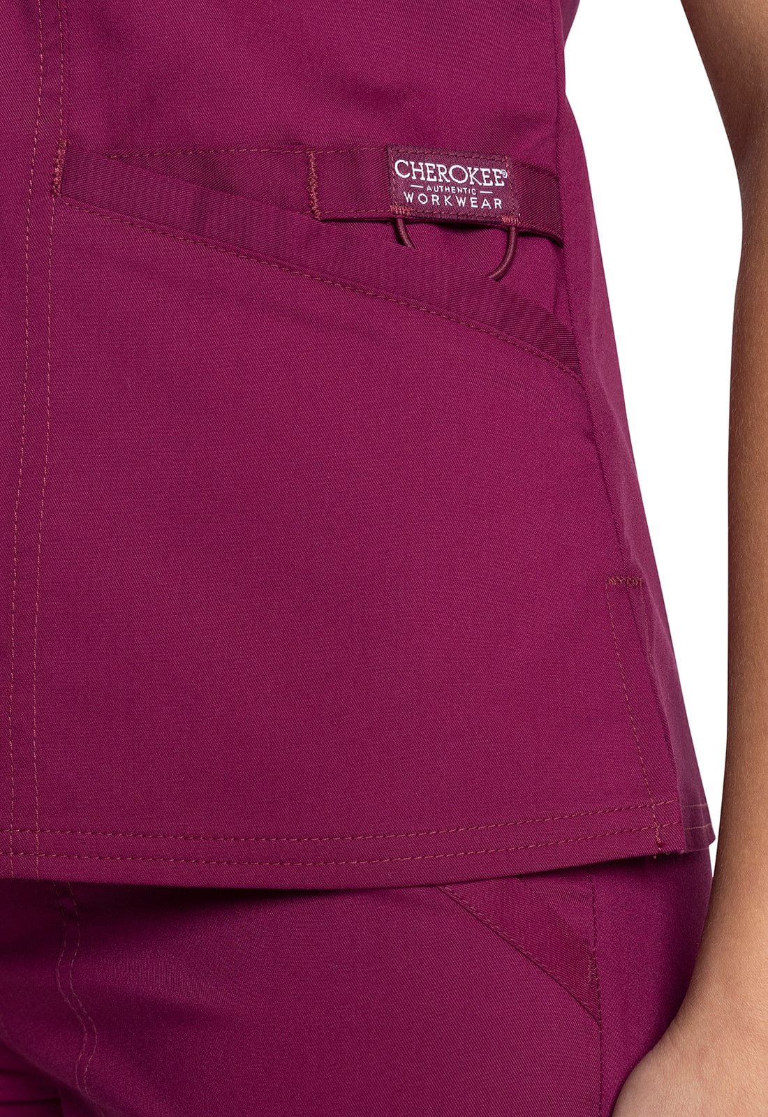 Cherokee Scrubs Top Cherokee WW710 Wine - Revolution V-Neck Scrub Top