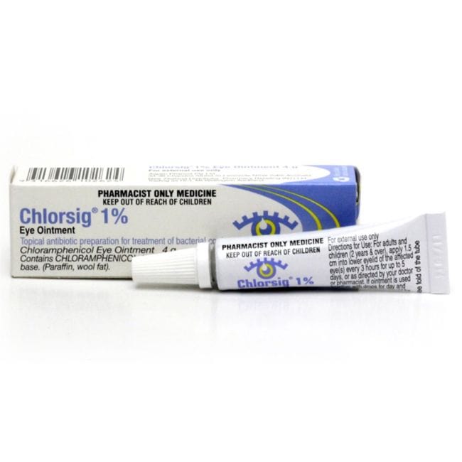 Aspen Pharmaceuticals Eye Ointments Chlorsig Eye Ointment 4g - Chloramphenicol 1%