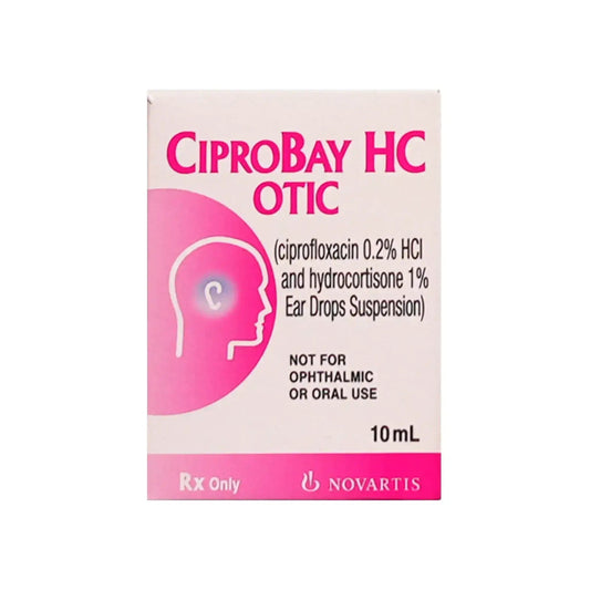 Novartis Ear Drops Ciproxin HC Ear Drops - Ciprofloxacin 2mg/ml