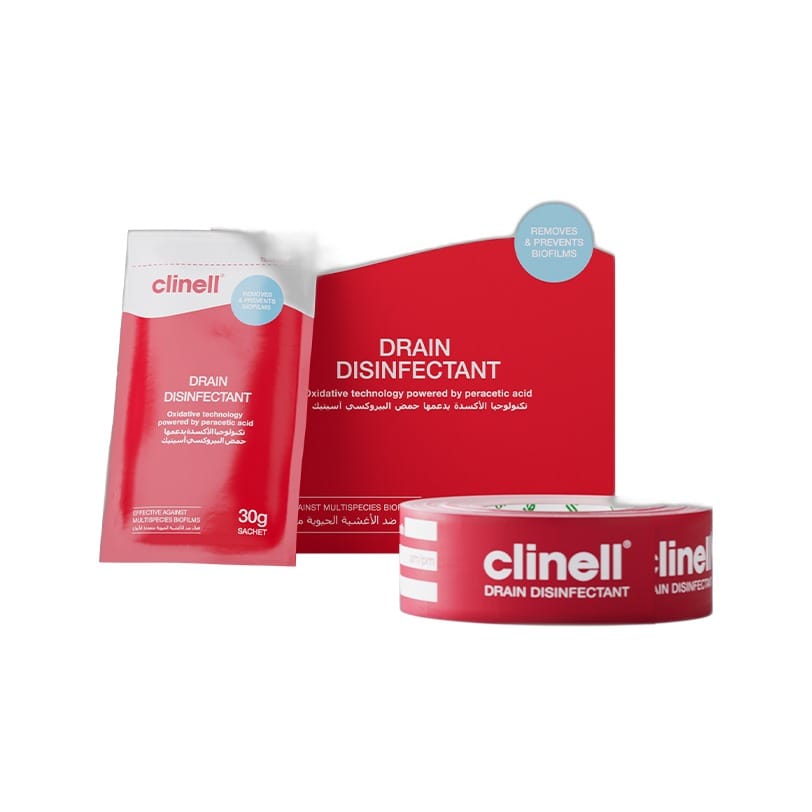 Clinell Drain Disinfectant – Sachets for Sink and Shower Drains – product