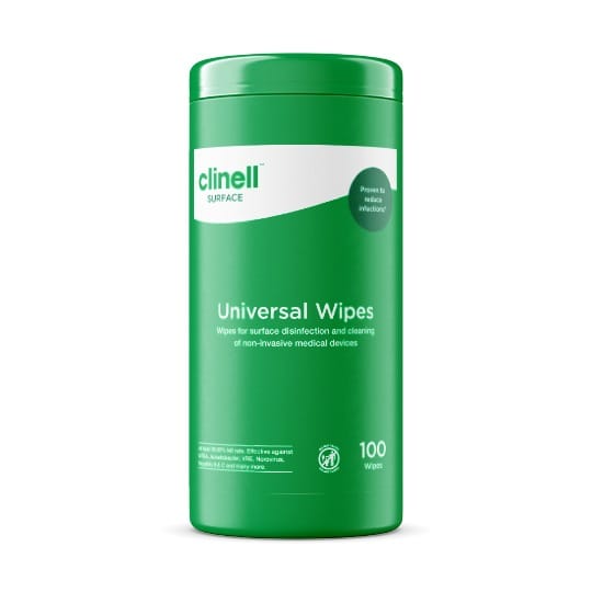 Clinell Universal Disinfectant Wipes – Tub, 100 Wipes – product