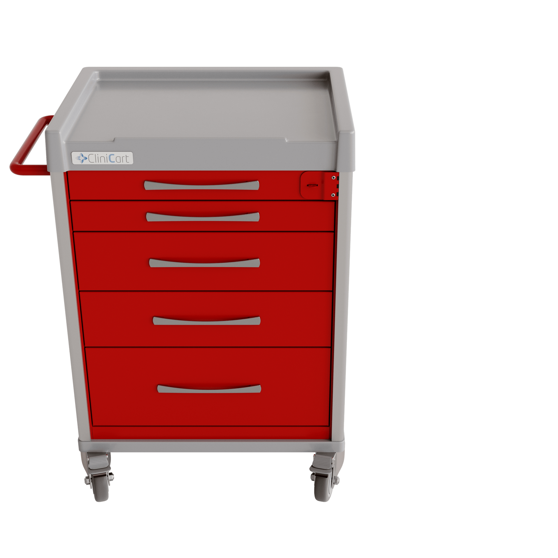 Clinicart Clinicart Emergency Trolley Cart in Red