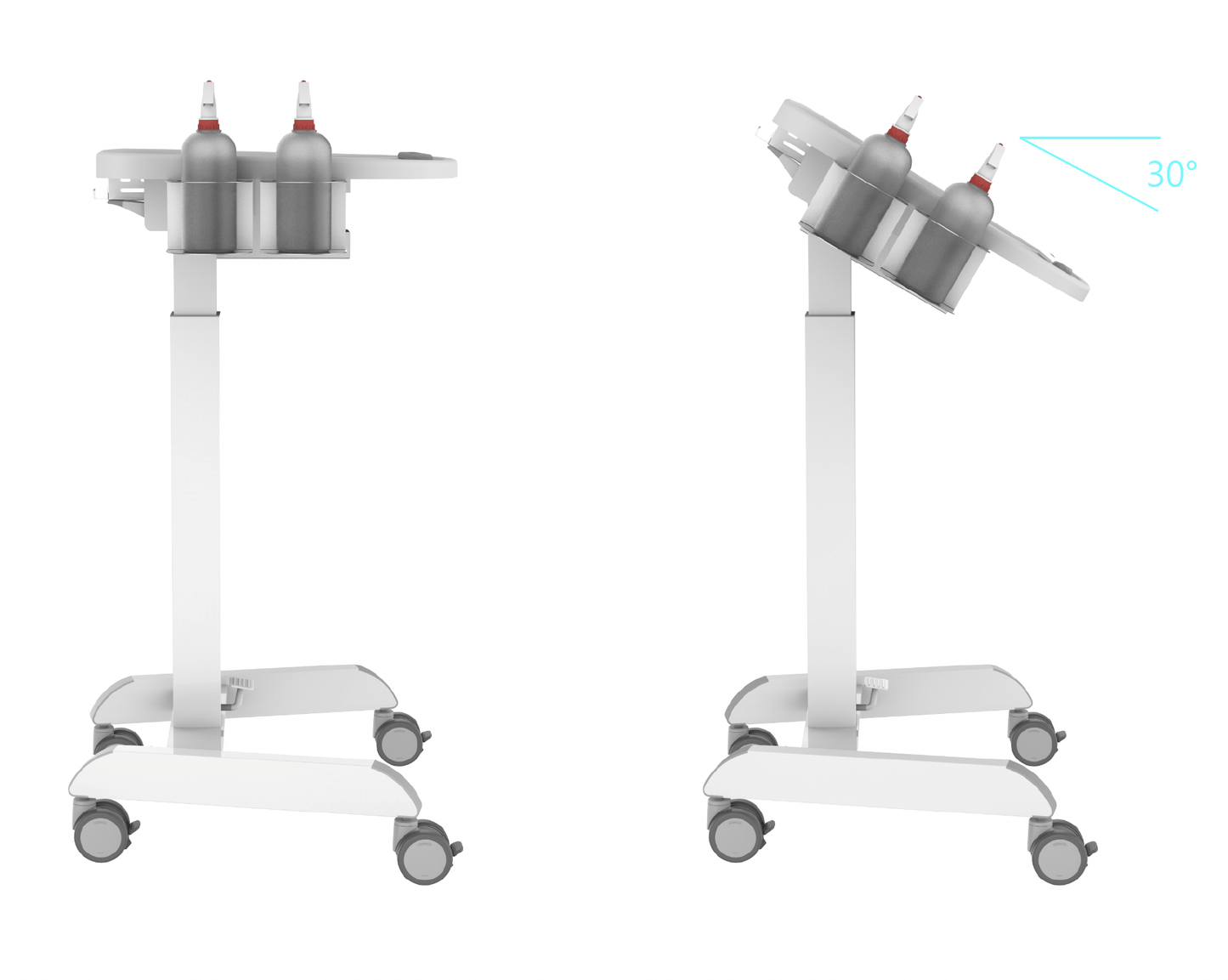 Clinicart Mobile Laptop Equipment Cart
