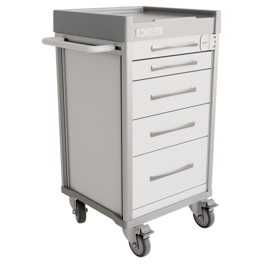 Clinicart Clinicart Narrow 5 Drawer Clinical Cart