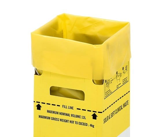 Clinisafe Flatpack 25 Litre Carton Sharps Container