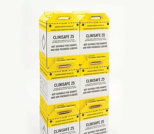 Clinisafe Flatpack 25 Litre Carton Sharps Container