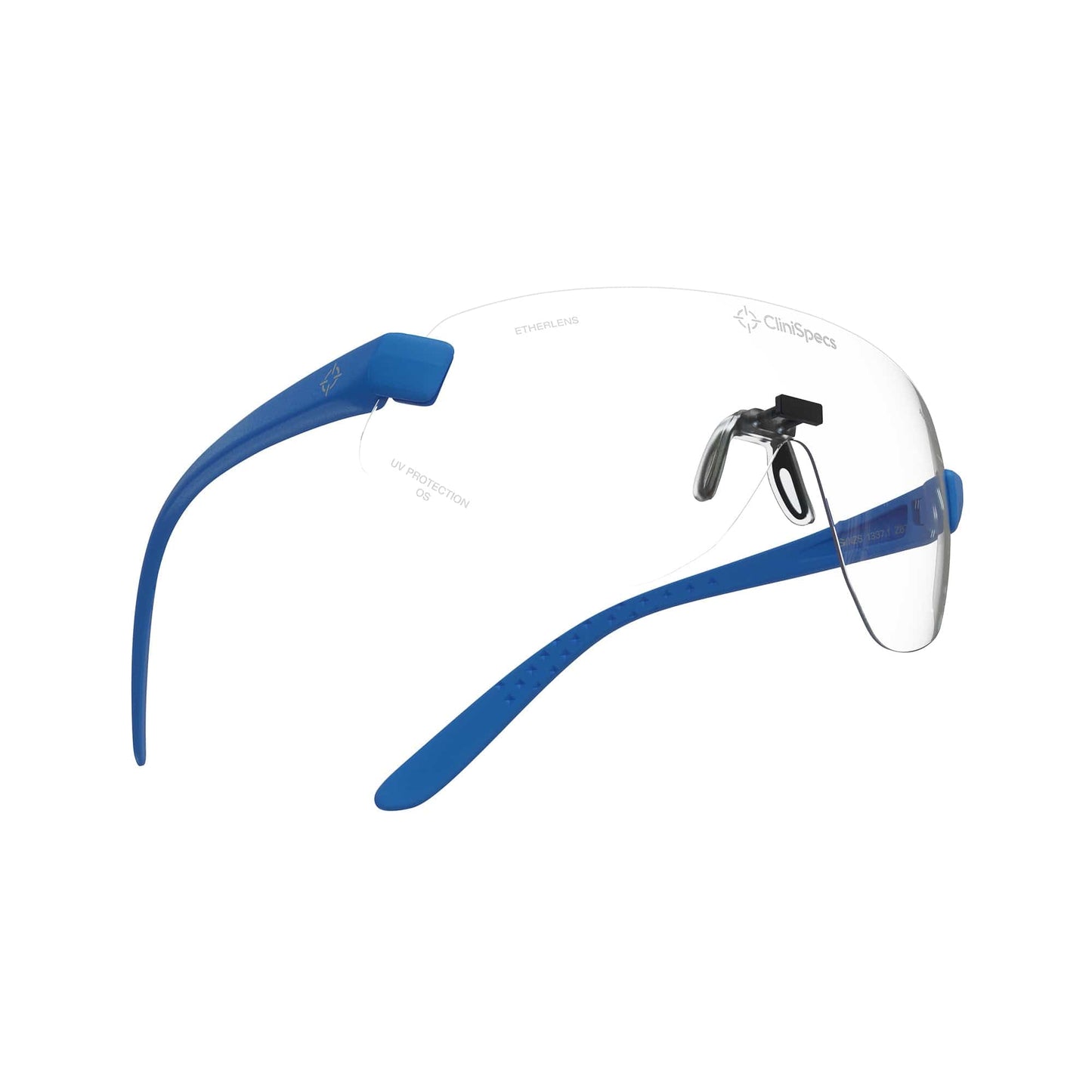 CliniSpecs Medical Safety Glasses Elite Cobalt with Black Nose