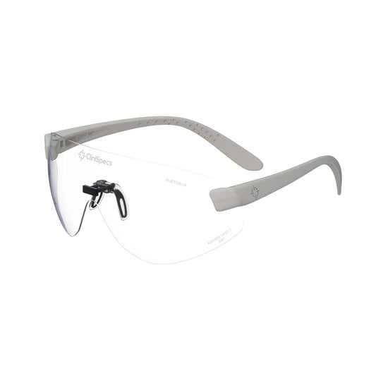 CliniSpecs Medical Safety Glasses Optic White with Black Nose