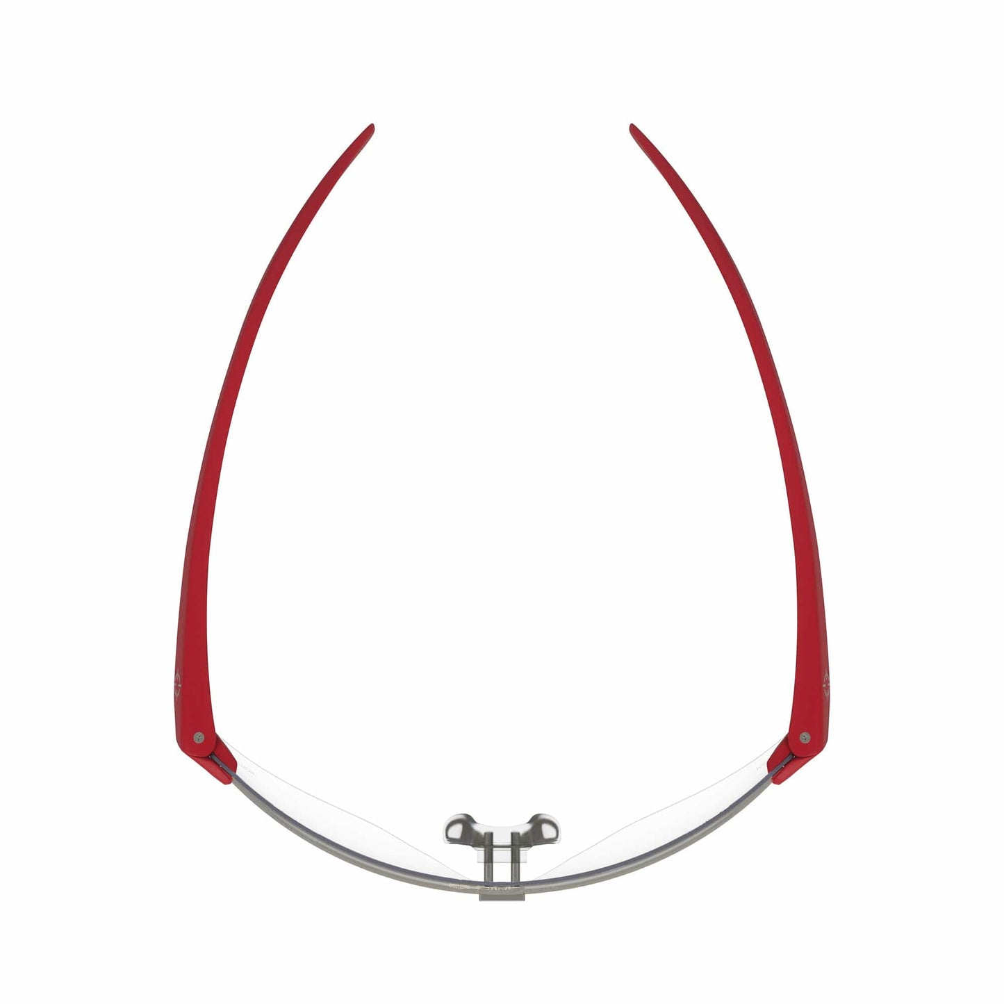 CliniSpecs Medical Safety Glasses Opulent Red with Silver Nose