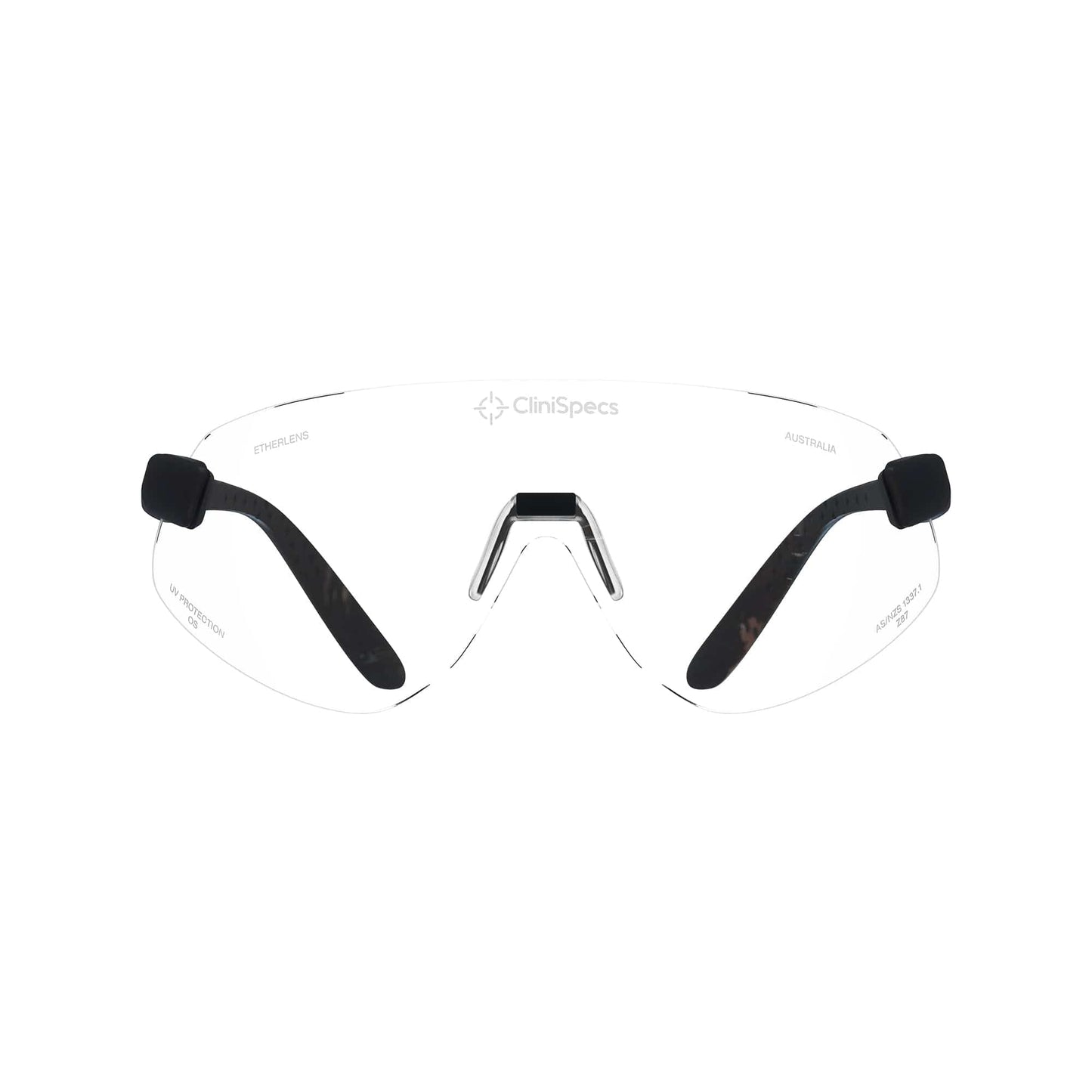 CliniSpecs Medical Safety Glasses Velvet Black with Black Nose