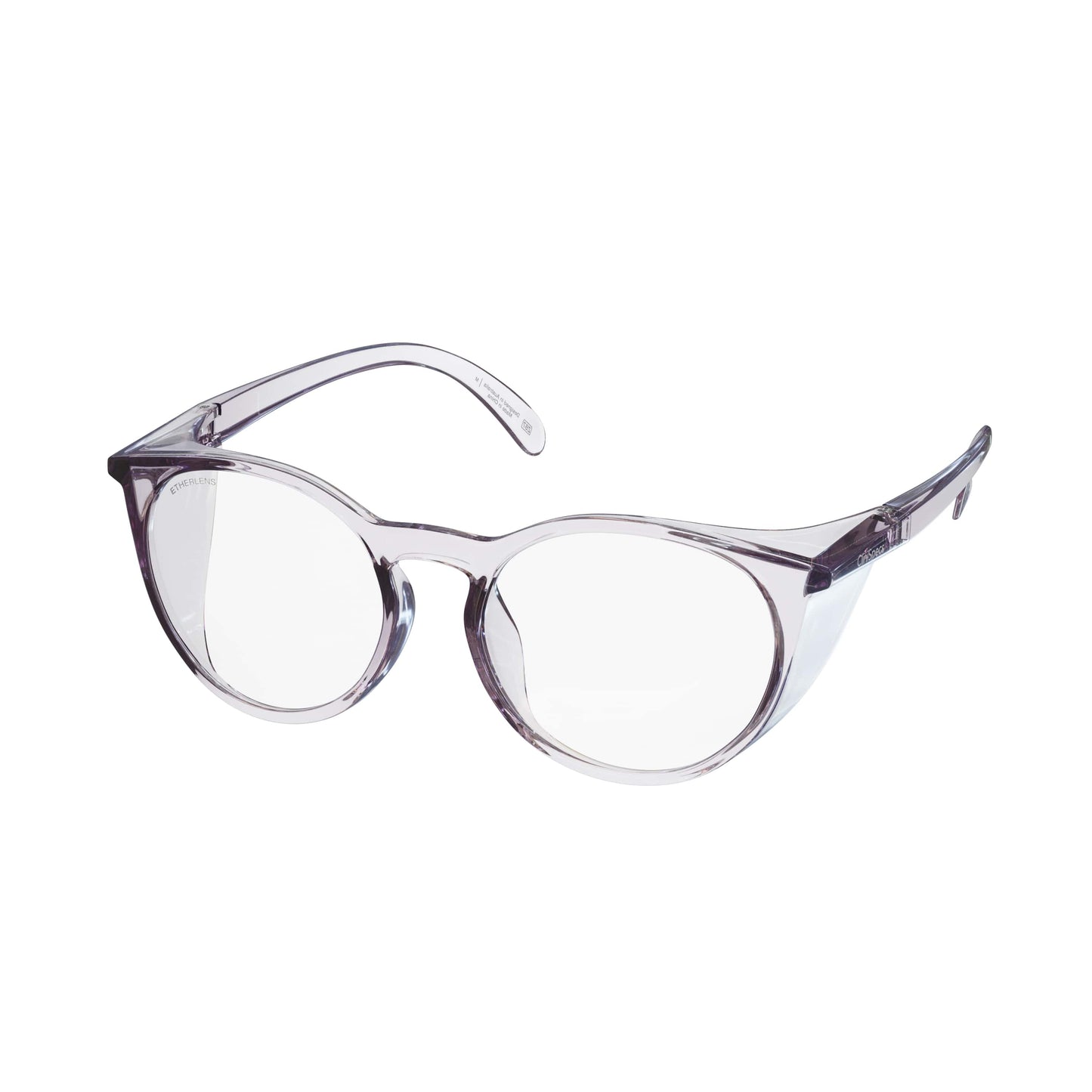 CliniSpecs Safety Glasses Round in Noble Purple