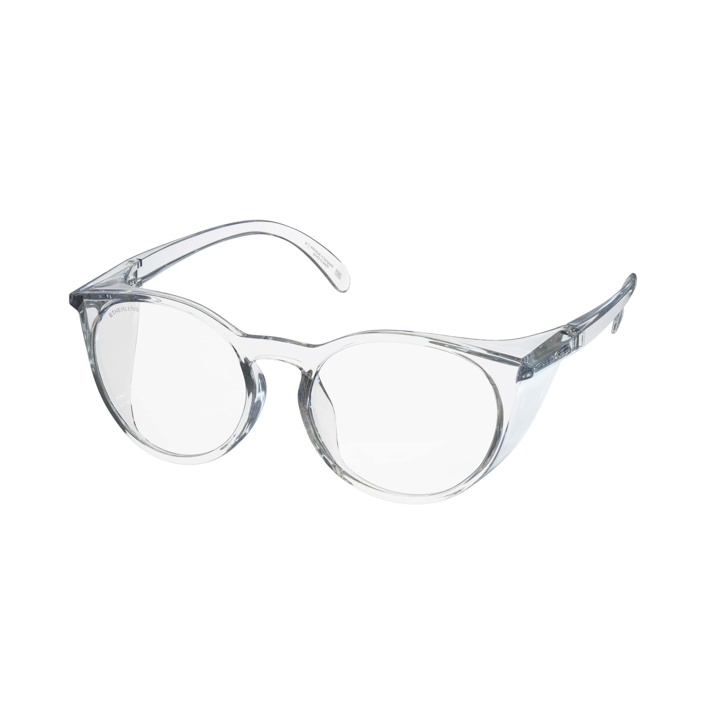 CliniSpecs Safety Glasses Round in Optic Clear