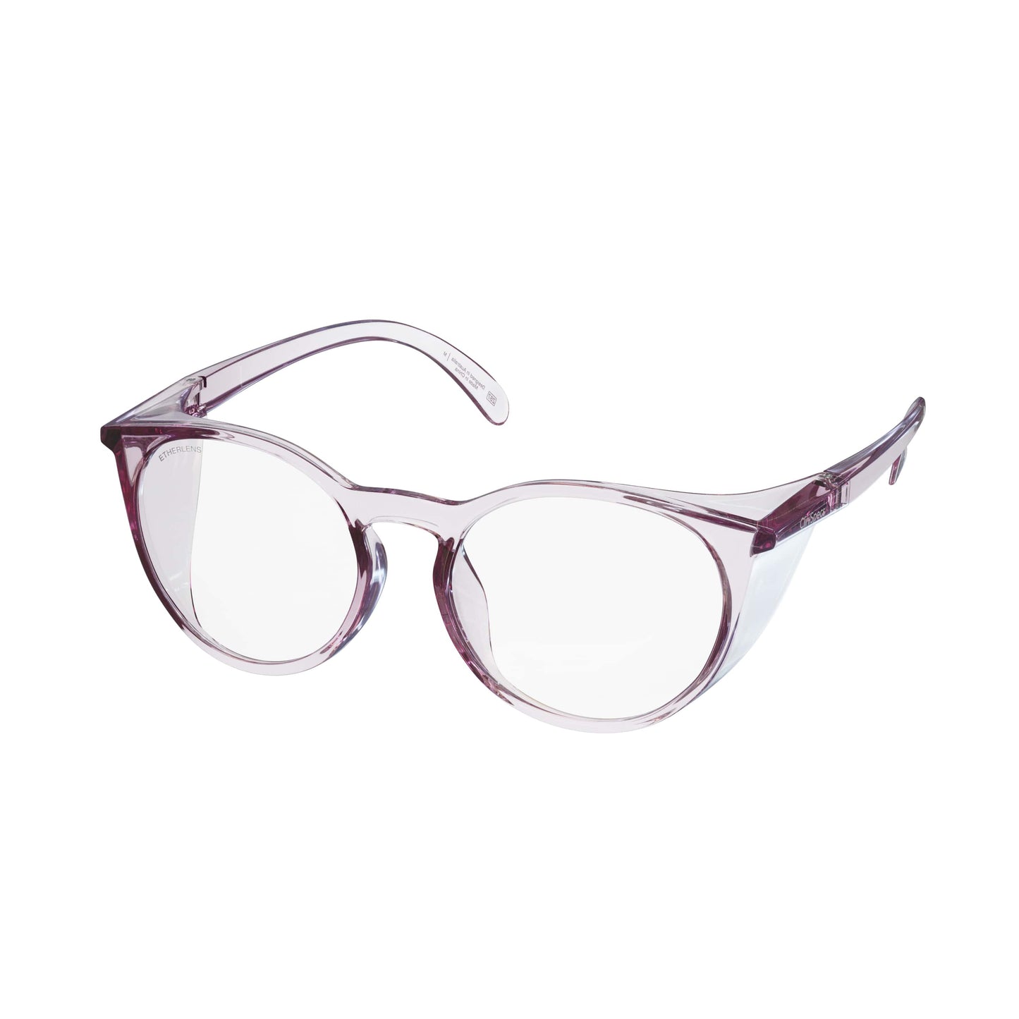 CliniSpecs Safety Glasses Round in Pulse Pink