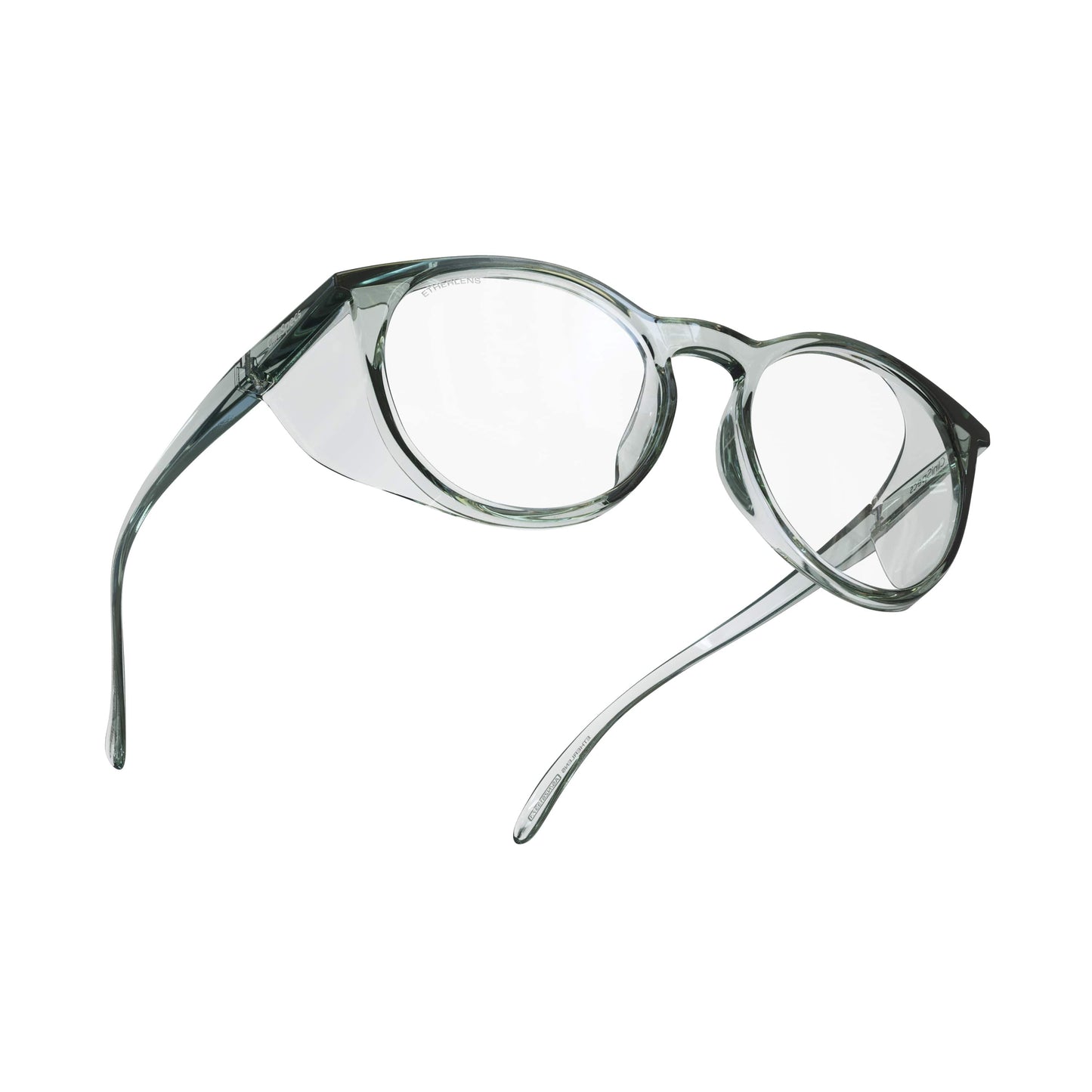 CliniSpecs Safety Glasses Round in Vital Green