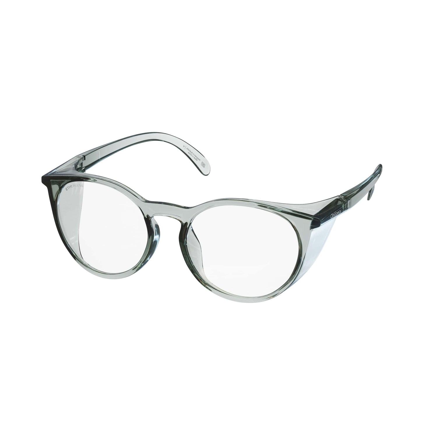 CliniSpecs Safety Glasses Round in Vital Green