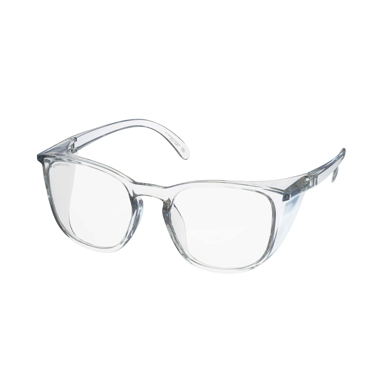 CliniSpecs Safety Glasses Square in Optic Clear