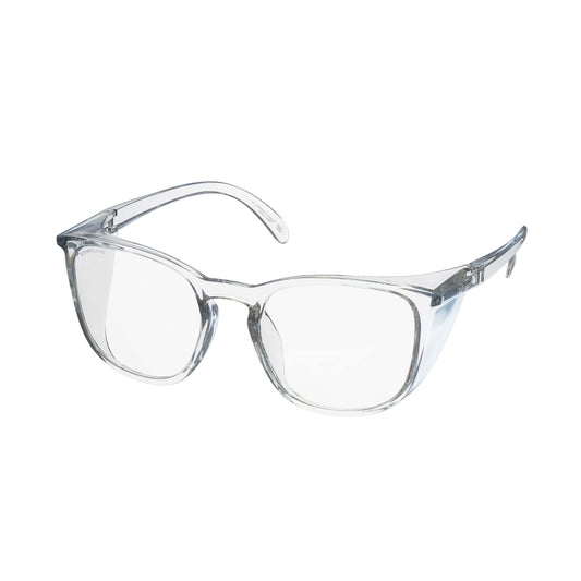 CliniSpecs Safety Glasses Square in Optic Clear