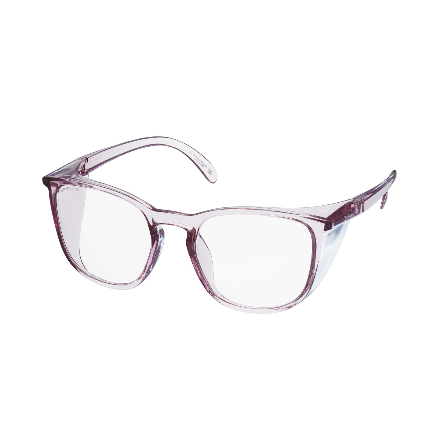 CliniSpecs Safety Glasses Square in Pulse Pink